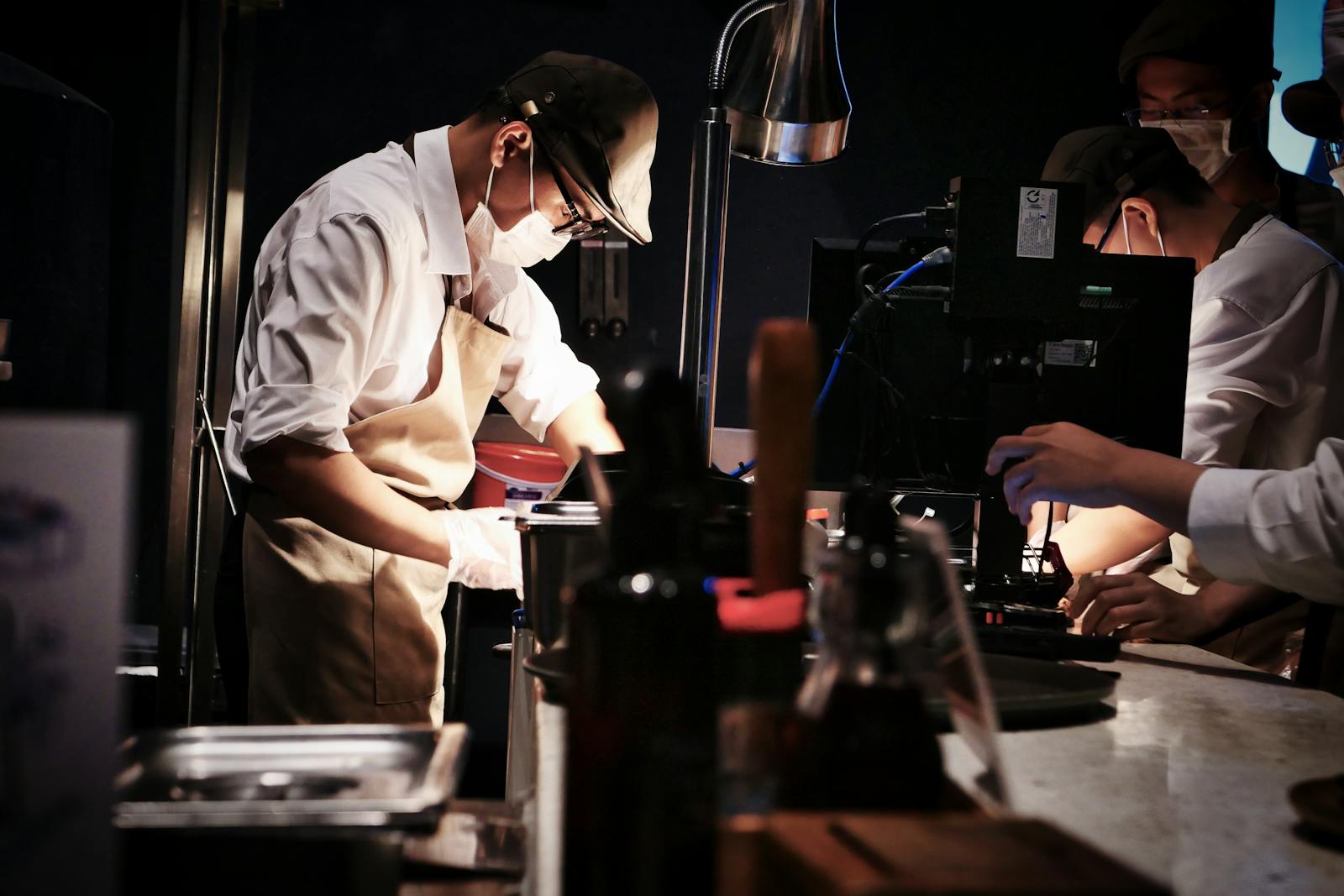 Marin Avalos, Chef-owner, at the pass.