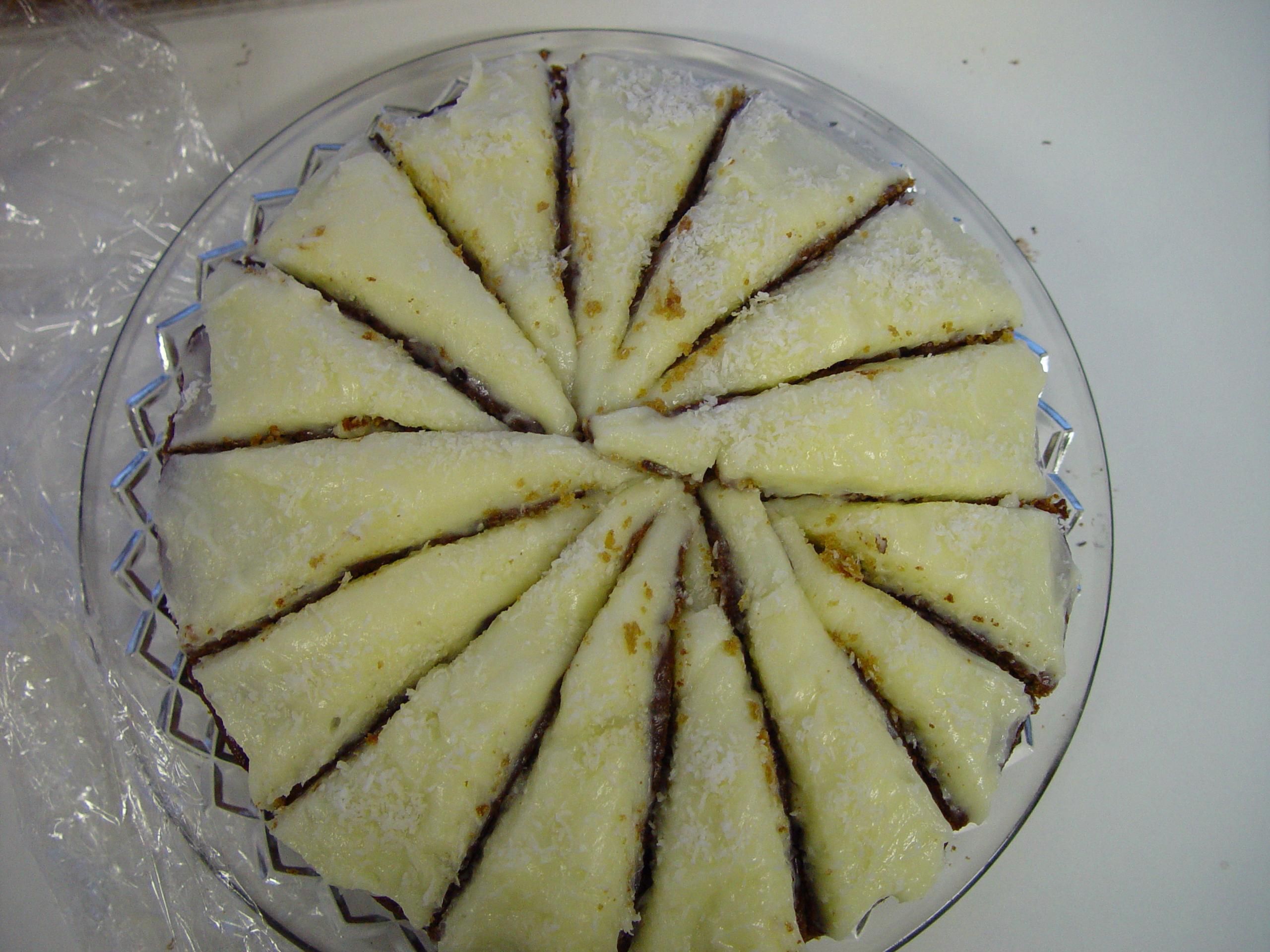 Olive oil cake — Meyer lemon, bay leaf ice, honey